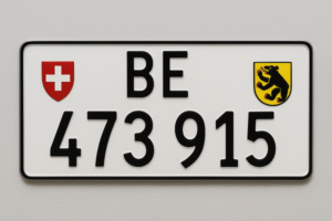 Autokennzeichen aus dem Kanton Bern.