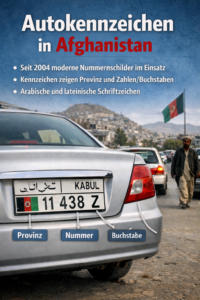 Autokennzeichen in Afghanistan